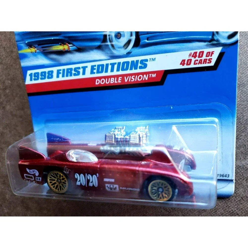 Hot Wheels 1998 First Editions DOUBLE VISION RED 40/40 1:64 #684 Gold Lace Wheel